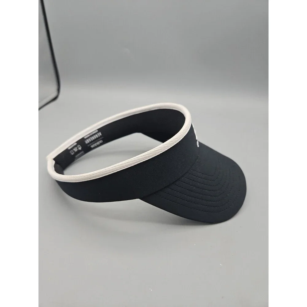 Adidas Aeroready Golf Sun Visor Black One Size Lightweight Embroidered Logo